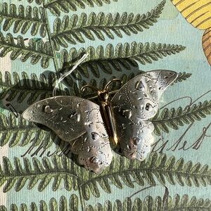 Vintage Silver Plated Butterfly Brooch